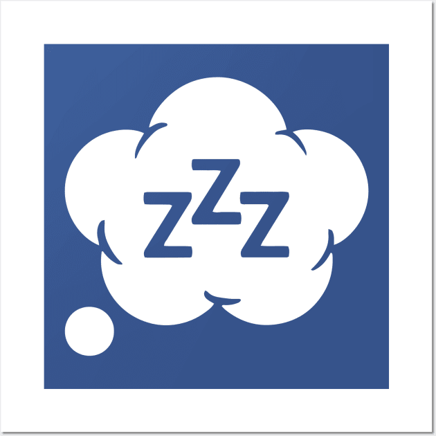 Sleep Cloud Symbol Illustration Wall Art by Shirtbubble